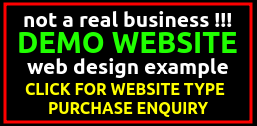 Explains website is a design demo.