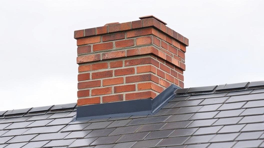 A chimney flashing.